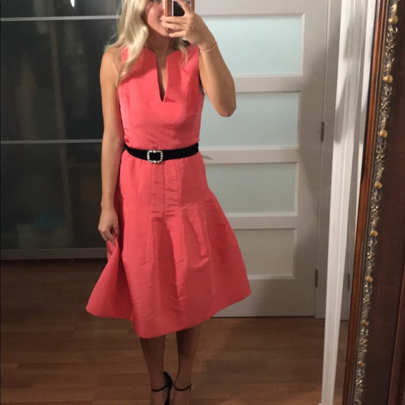 oscar de la renta pink dress